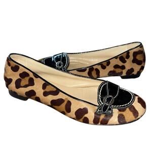 AGL Leopard Flats Leather Calf Hair